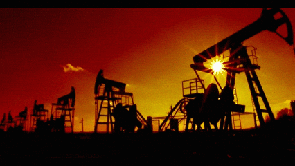 Pumpjacks at sunset